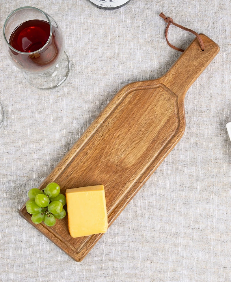 Toscana Botella Acacia Cheese Cutting Board Serving Tray