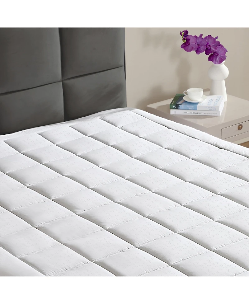 Circles Home Circleshome Ultra-Plush Down Alternative Cotton Top Mattress Pad White Twin