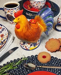 Certified International Morning Rooster Set of 4 Mugs