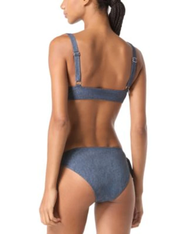 Michael Michael Kors Womens Grommet Bikini Top Grommet Side Tie Bikini Bottoms