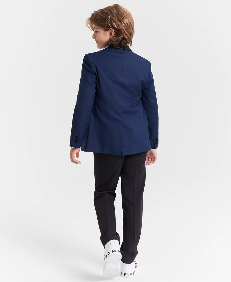 Tommy Hilfiger Big Boys Stretch Sharkskin Shawl Collar Sportscoat