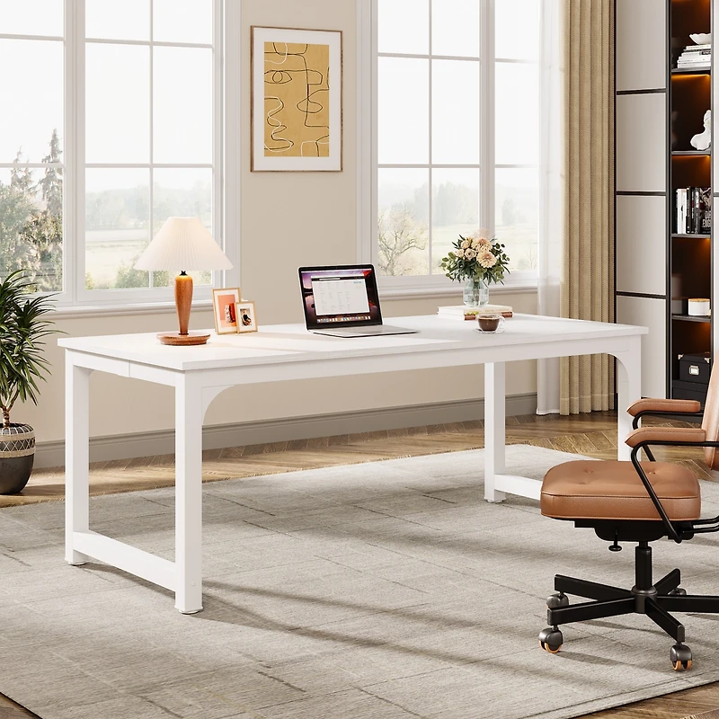 Tribesigns 70.86”Executive Desk, Large Office Computer Desk with Thicken Frame, Modern Simple Workstation Business Furniture for Home Office, W