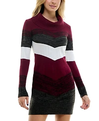 Bcx Juniors' Chevron-Print Sweater Dress