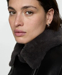 Mango Women's Faux Shearling-Lined Jacket