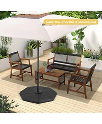 Skonyon 4-Piece Fillable Umbrella Base Stand for Garden Yard Poolside
