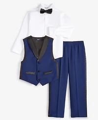 Nautica Toddler and Little Boys Tuxedo Vest 4-Piece Set