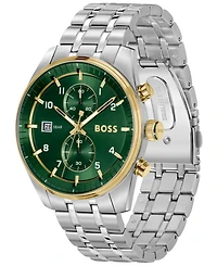 Hugo Boss Men's Sky Traveler Quartz Fashion Chrono Stainless Steel Watch 44mm