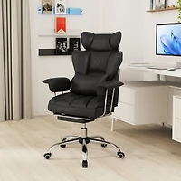 Office Desk Chair Big and Tall Executive with Footrest Lumbar Support