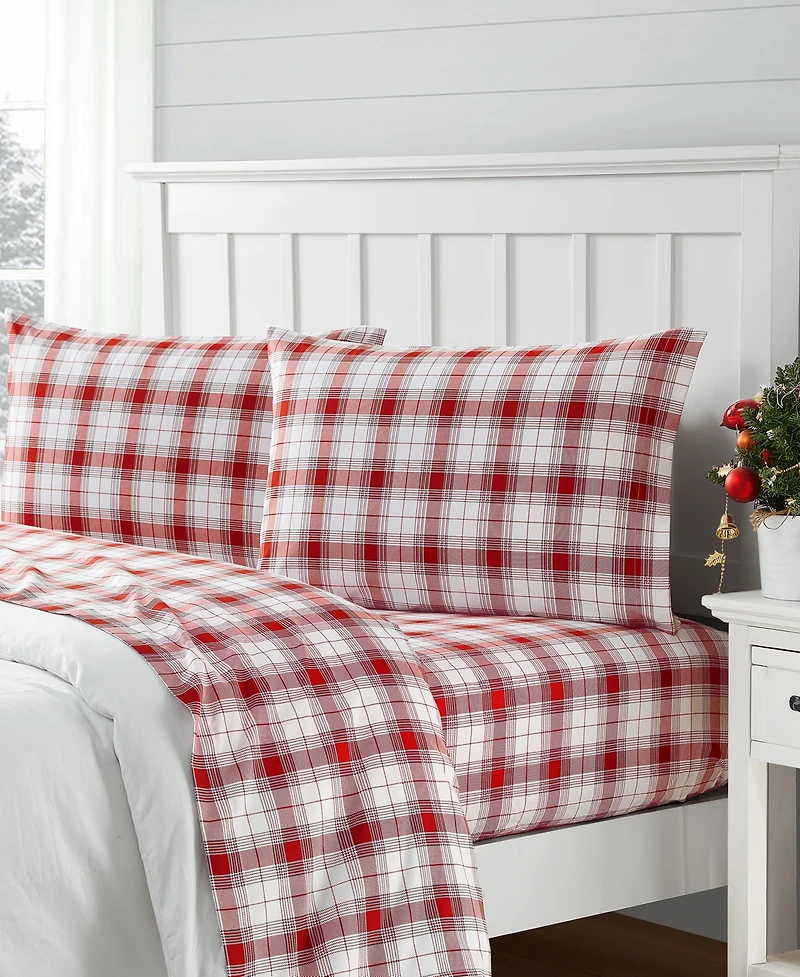 Sanders Holiday Printed Microfiber 3-Pc. Sheet Set, Twin