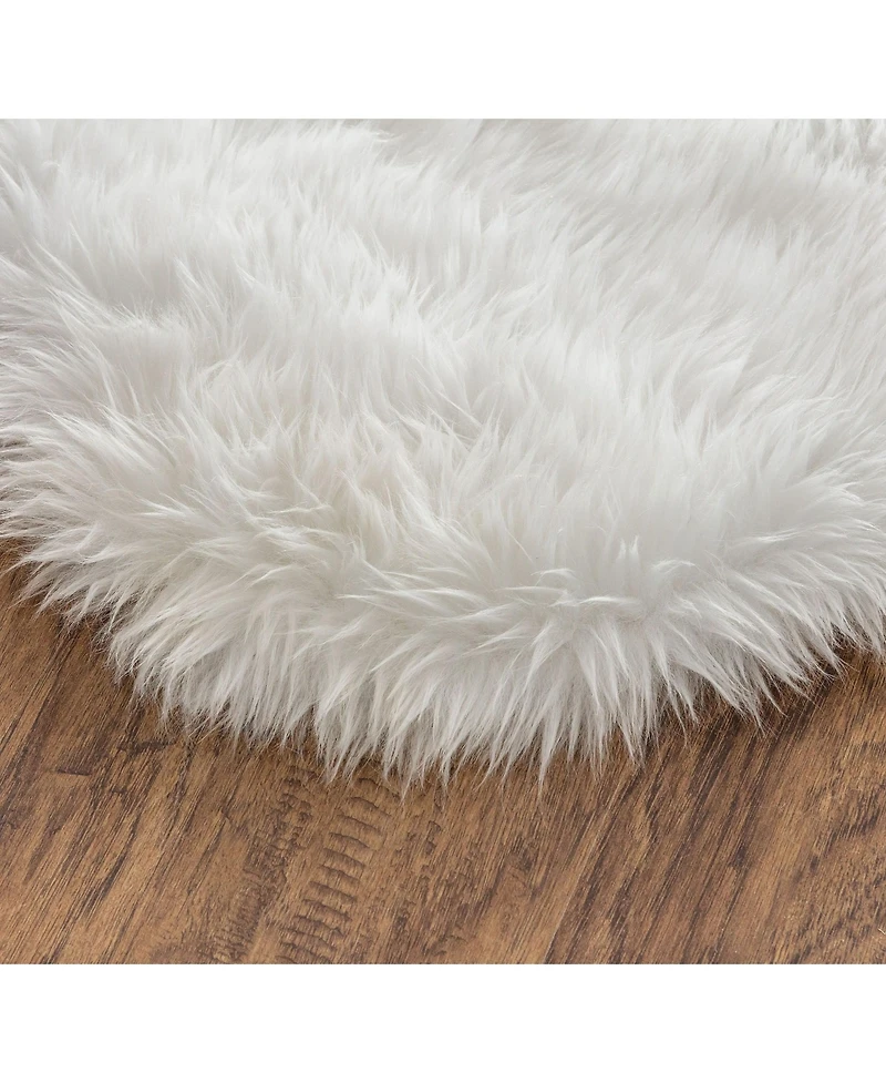 Chanasya Premium Super Soft Faux LongFur Suede Sheepskin for Sofa Couch Stool Vanity Chair Cover Luxurious Fluffy Rug Dusty Pink Solid Shaggy Area Rug