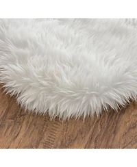 Chanasya Premium Super Soft Faux LongFur Suede Sheepskin for Sofa Couch Stool Vanity Chair Cover Luxurious Fluffy Rug Dusty Pink Solid Shaggy Area Rug