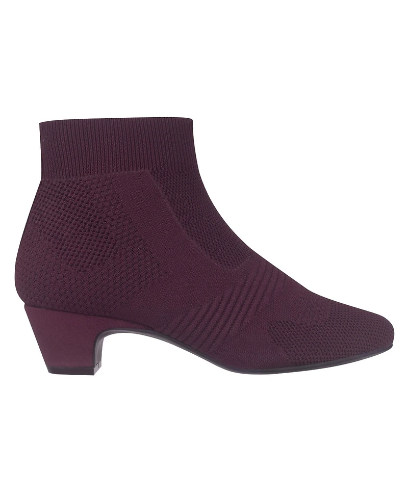 Impo Women's Godina Kitten Heel Stretch Knit Ankle Booties