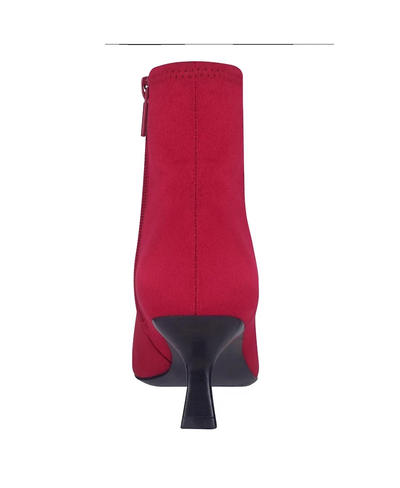 Impo Women's Nidia Stretch Kitten Heel Pointed Toe Ankle Booties