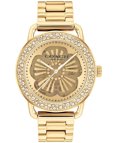 Coach Women's Cruiser Automatic Gold-Tone Stainless Steel Bracelet Watch 37mm