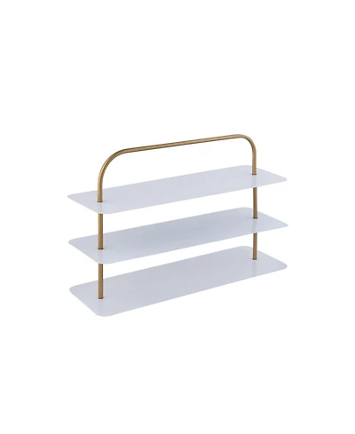 Jonathan Y Minimalist 9-Pair 3-Tier Iron Thin Flat Plate Shoe Rack