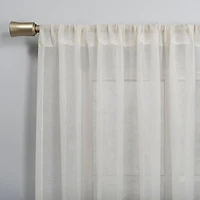 Silvia Crushed Texture Semi-Sheer Rod Pocket Curtain Panel