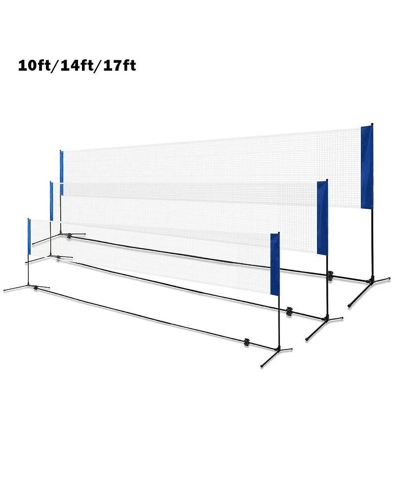 Portable 10 Inch x 5 Inch Badminton Beach Tennis Training Net
