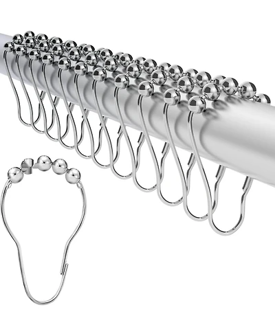 LiBa Shower Curtain Rings - Set of 12, Rustproof Stainless Steel