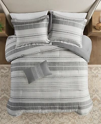 Madison Park Rhodes Stripe 4-Pc. Comforter Set, King/California King