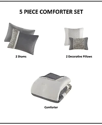 Madison Park Amelia Stripe 5-Pc. Comforter Set, Full/Queen