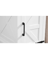 Streamdale Farmhouse End Table with Barn Door Storage