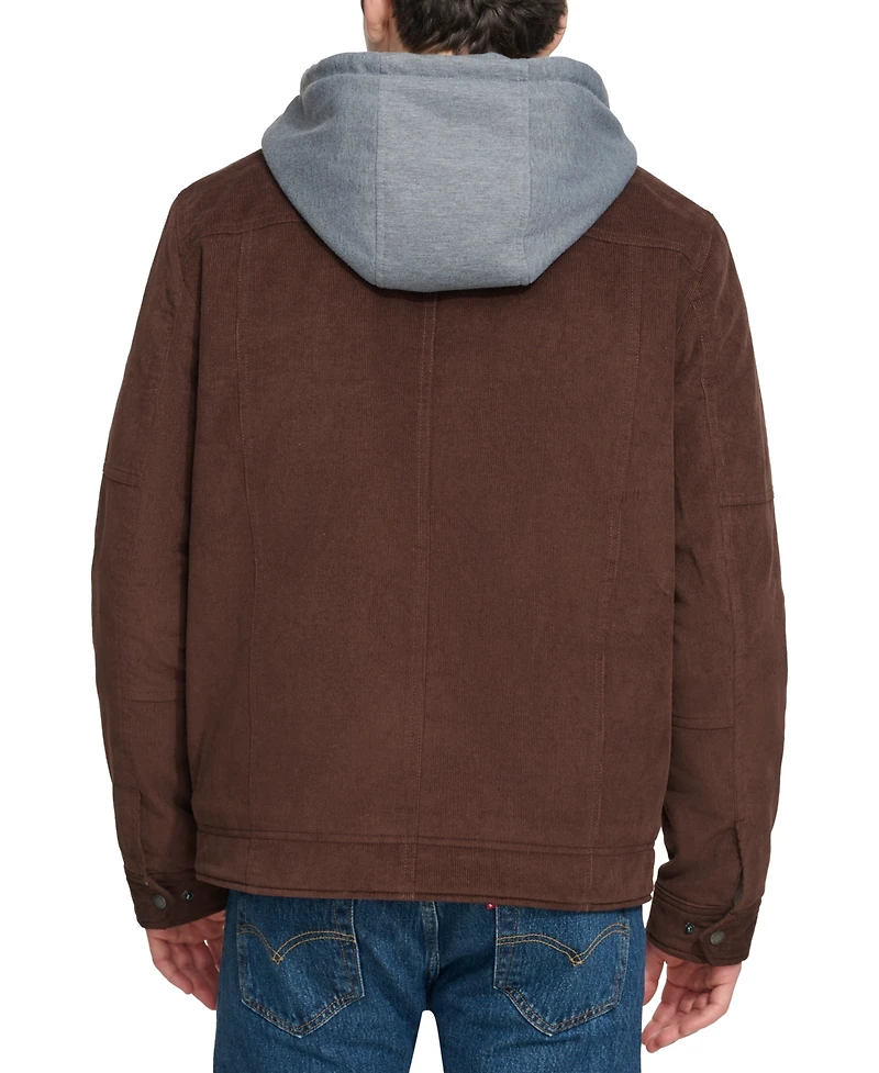 Levi's Men's Hooded Corduroy Zip Jacket