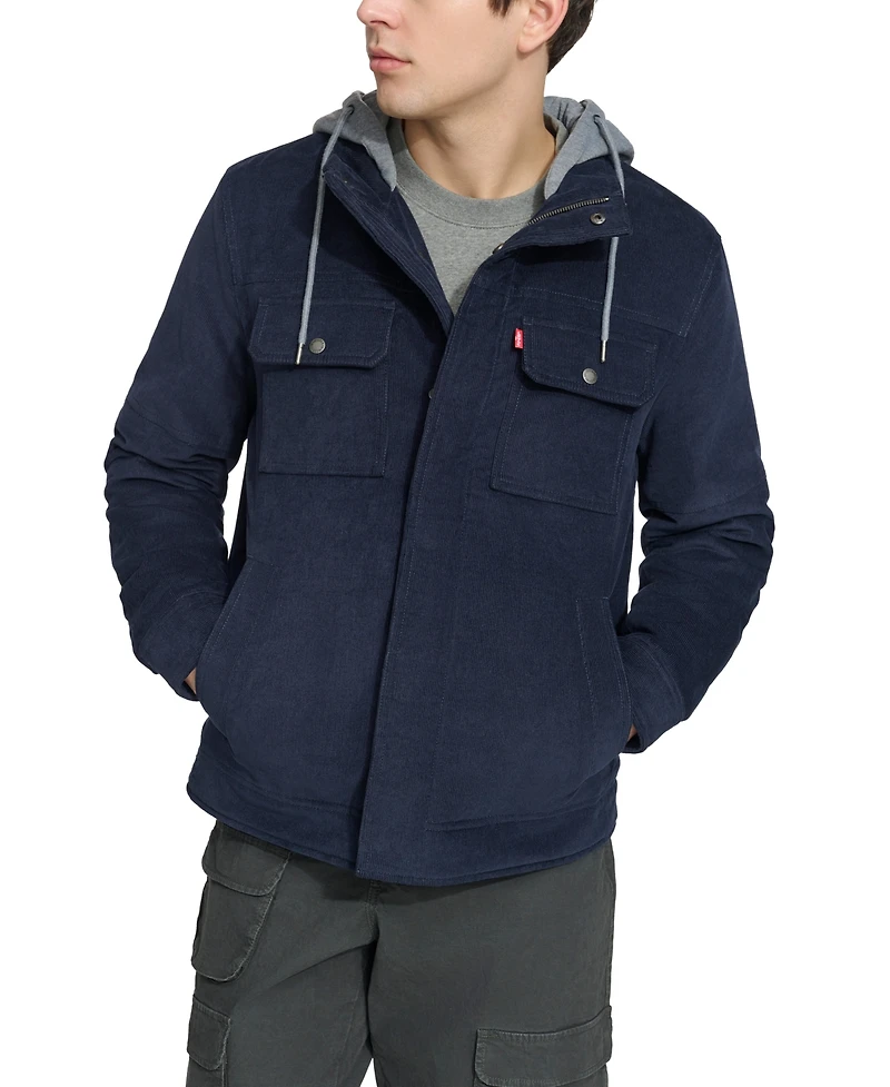 Levi's Men's Hooded Corduroy Zip Jacket