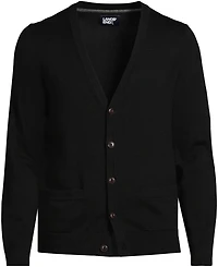 Lands' End Men's Fine Gauge Cotton Cardigan