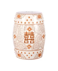 Jonathan Y Double Chinoiserie Ceramic Drum Garden Stool