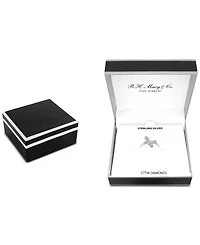 Diamond Butterfly Cluster Ring (1/10 ct. t.w.) Sterling Silver