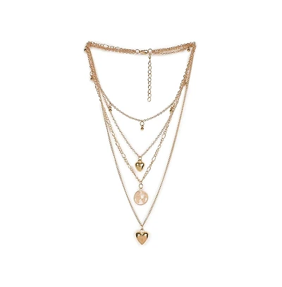 Sohi Women's Heart Layered Necklace