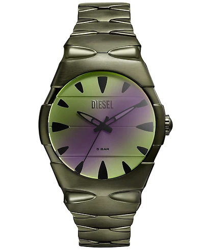 Diesel Men's D-Sruptor Quartz Three-Hand Green Stainless Steel 42mm