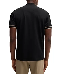 Boss by Hugo Men's Cotton-Pique Zip-Neck Polo
