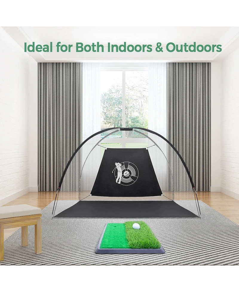 Skonyon 3-in-1 Portable 10 Feet Golf Practice Set