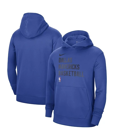Nike Men's and Women's Royal Dallas Mavericks 2023/24 Performance Spotlight On-Court Practice Pullover Hoodie