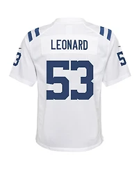 Nike Big Boys and Girls Shaquille Leonard White Indianapolis Colts Game Jersey