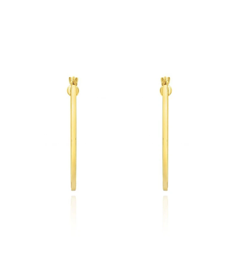 The Lovery Gold Oval Hoop Earrings 14K Gold