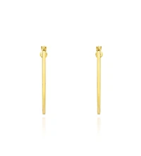 The Lovery Gold Oval Hoop Earrings 14K Gold