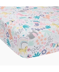 Bedtime Originals Rainbow Jungle Elephant/Leopard 3-Piece Baby Crib Bedding Set