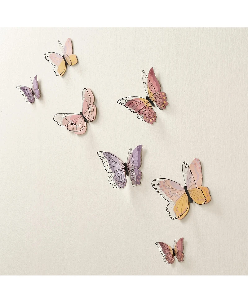 Lambs & Ivy Butterfly Dreams 3-Dimensional Wings Colorful Wall Decals/Stickers