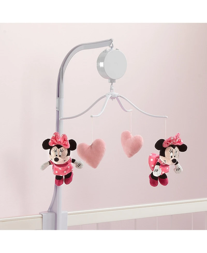 Lambs & Ivy Disney Baby Minnie Mouse Love Pink Musical Baby Crib Mobile Soother