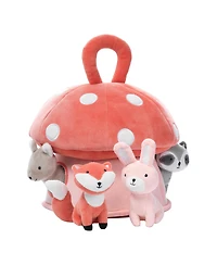 Lambs & Ivy Interactive Plush Mushroom House with Stuffed Animal Toys
