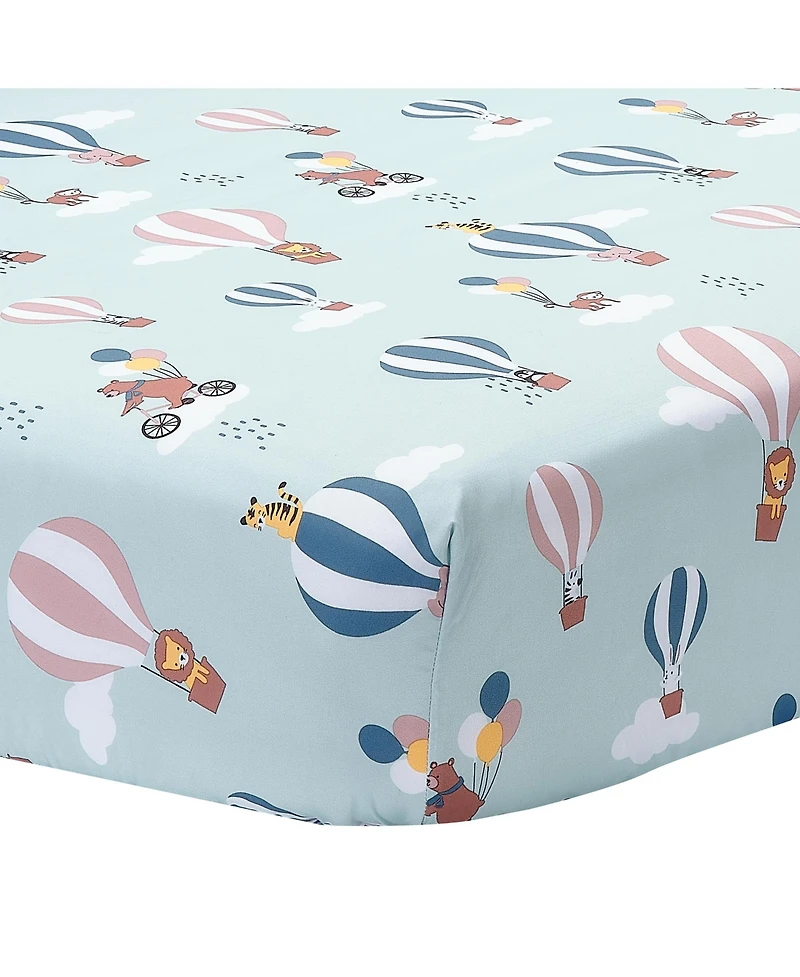 Bedtime Originals Up Up & Away 3-Piece Animals/Hot Air Balloon Crib Bedding Set