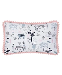 Lambs & Ivy Happy Jungle Pink/White Safari Nursery 5-Piece Crib Bedding Set