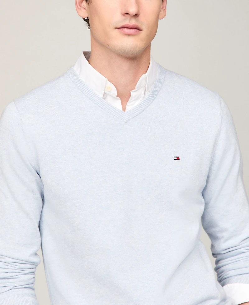 Tommy Hilfiger Men's Essential Solid V-Neck Sweater