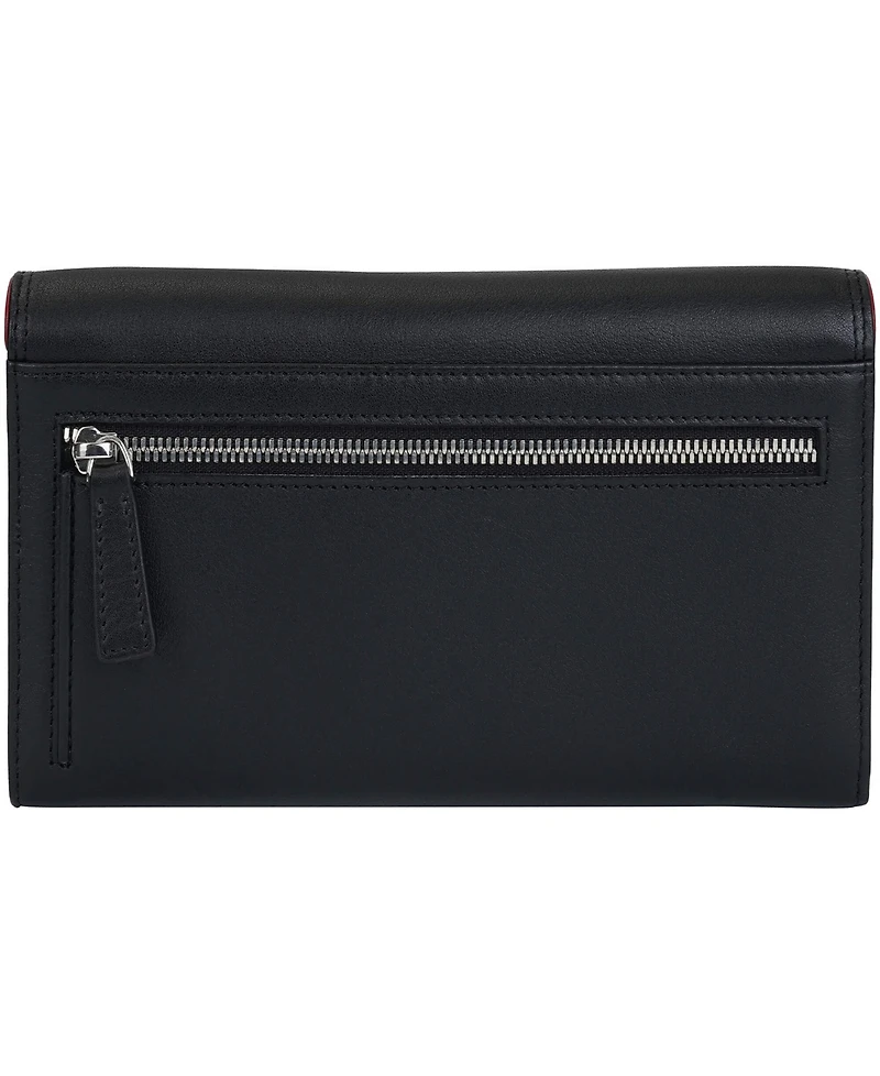 Mancini Women's Sonoma Rfid Secure Quad Fold Wallet