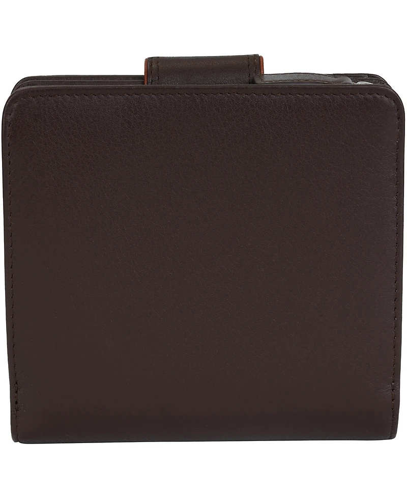 Mancini Women's Sonoma Rfid Secure Clutch Wallet