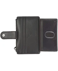 Mancini Women's Croco2 Rfid Secure Card Case Wallet