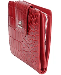 Mancini Women's Croco2 Rfid Secure Clutch Wallet