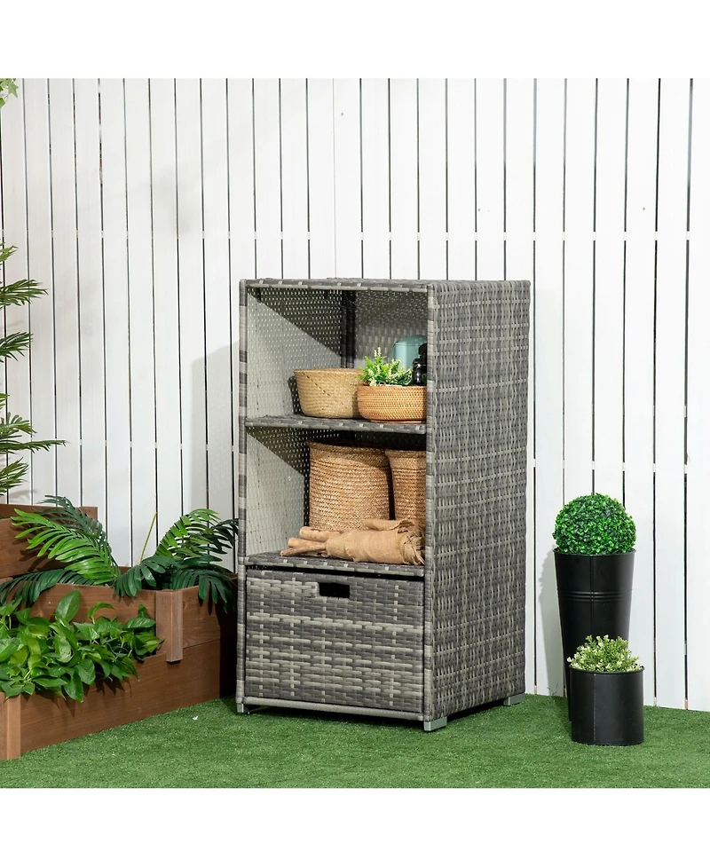 All-in-One Valet Pool Towel Rack with Storage